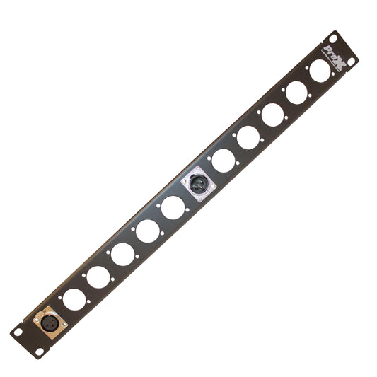 ProX T-1U12XLR 1U Steel Rack Panel Punched for 12 Connectors