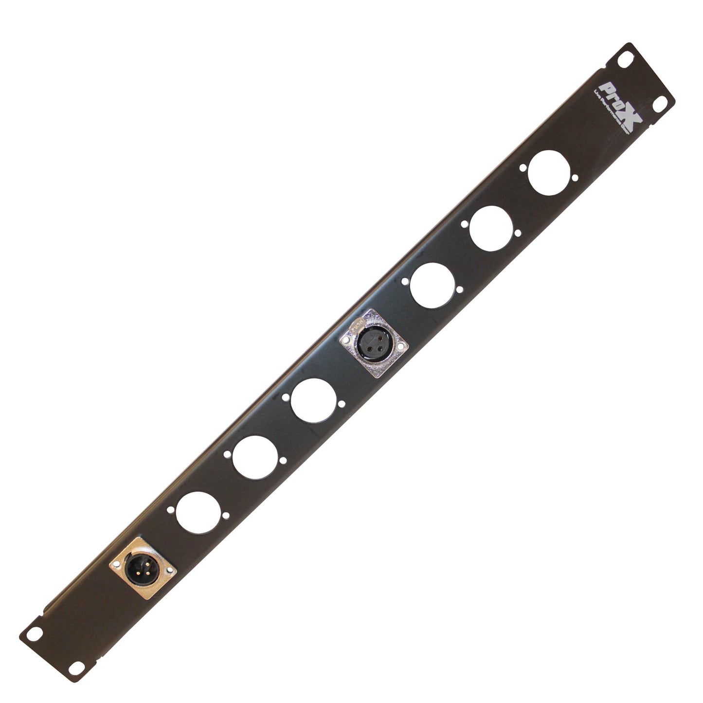 ProX T-1U8XLR 1U Steel Rack Panel Punched for 8 Connections