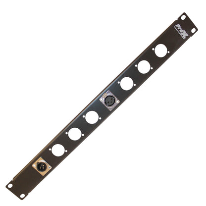 ProX T-1U8XLR 1U Steel Rack Panel Punched for 8 Connections
