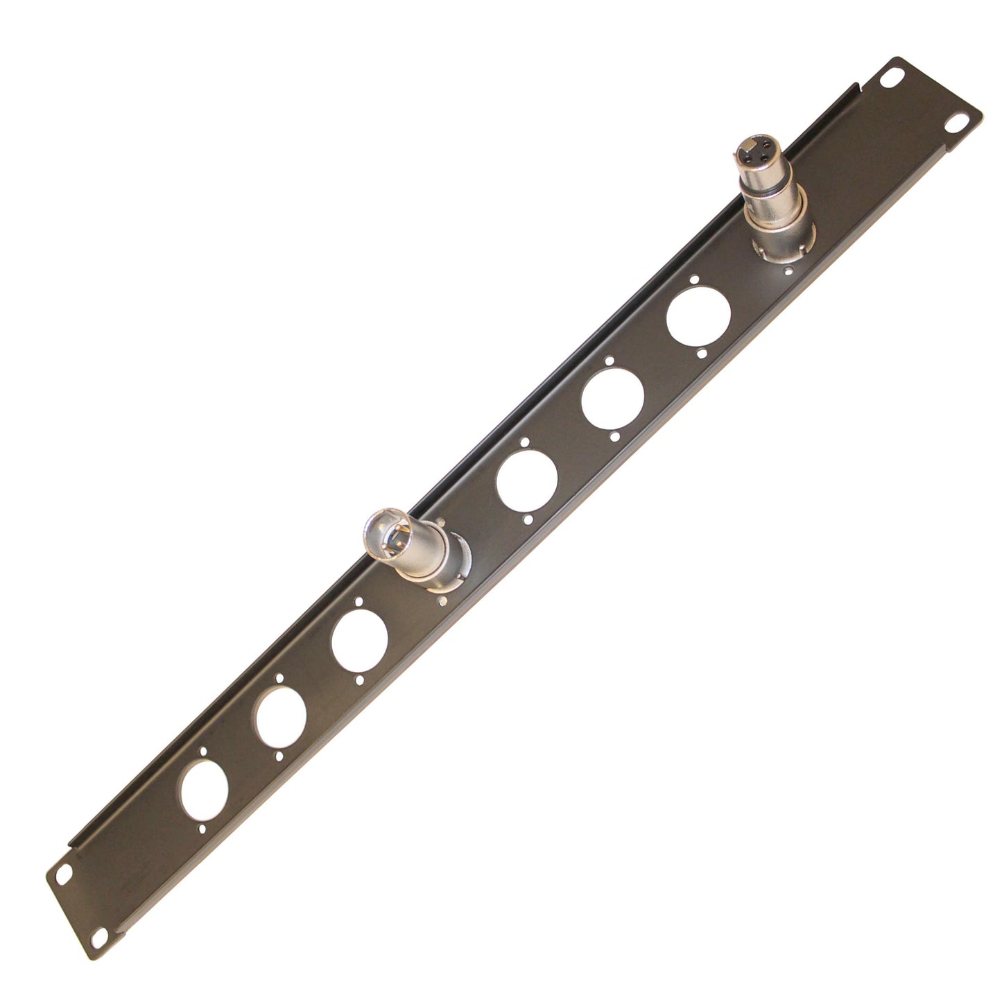 ProX T-1U8XLR 1U Steel Rack Panel Punched for 8 Connections