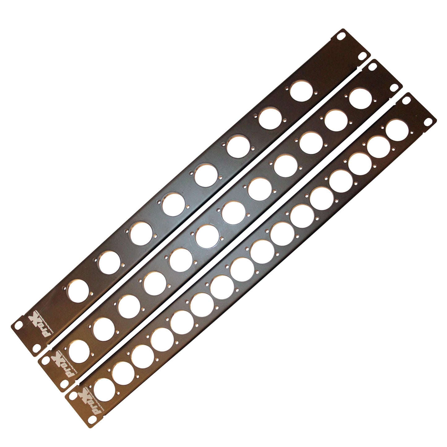 ProX T-1U8XLR 1U Steel Rack Panel Punched for 8 Connections