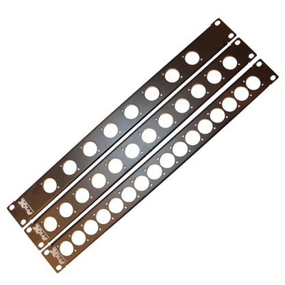 ProX T-1U8XLR 1U Steel Rack Panel Punched for 8 Connections
