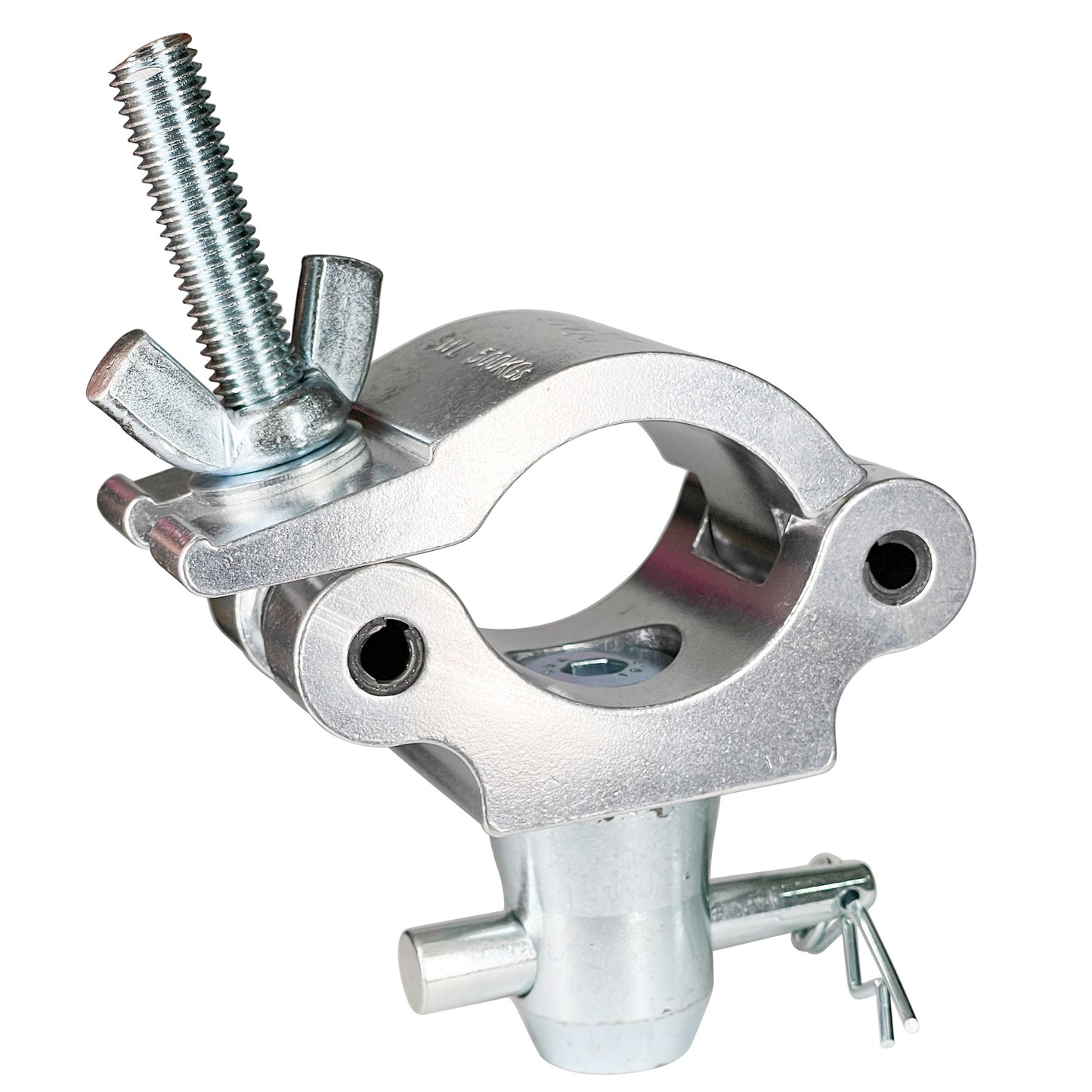 ProX Aluminum Pro Clamp with Half-Conical Connector for 2" Truss | M10 Threaded Bolt | 1102 lbs