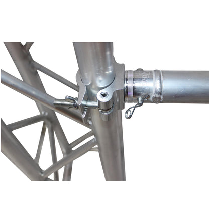 ProX Aluminum Pro Clamp with Half-Conical Connector for 2" Truss | M10 Threaded Bolt | 1102 lbs