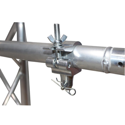 ProX Aluminum Pro Clamp with Half-Conical Connector for 2" Truss | M10 Threaded Bolt | 1102 lbs