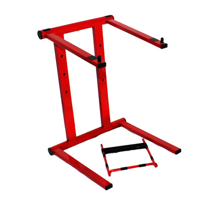 ProX XO DJ Foldable Laptop Stand With Adjustable Shelf & Bag | Red