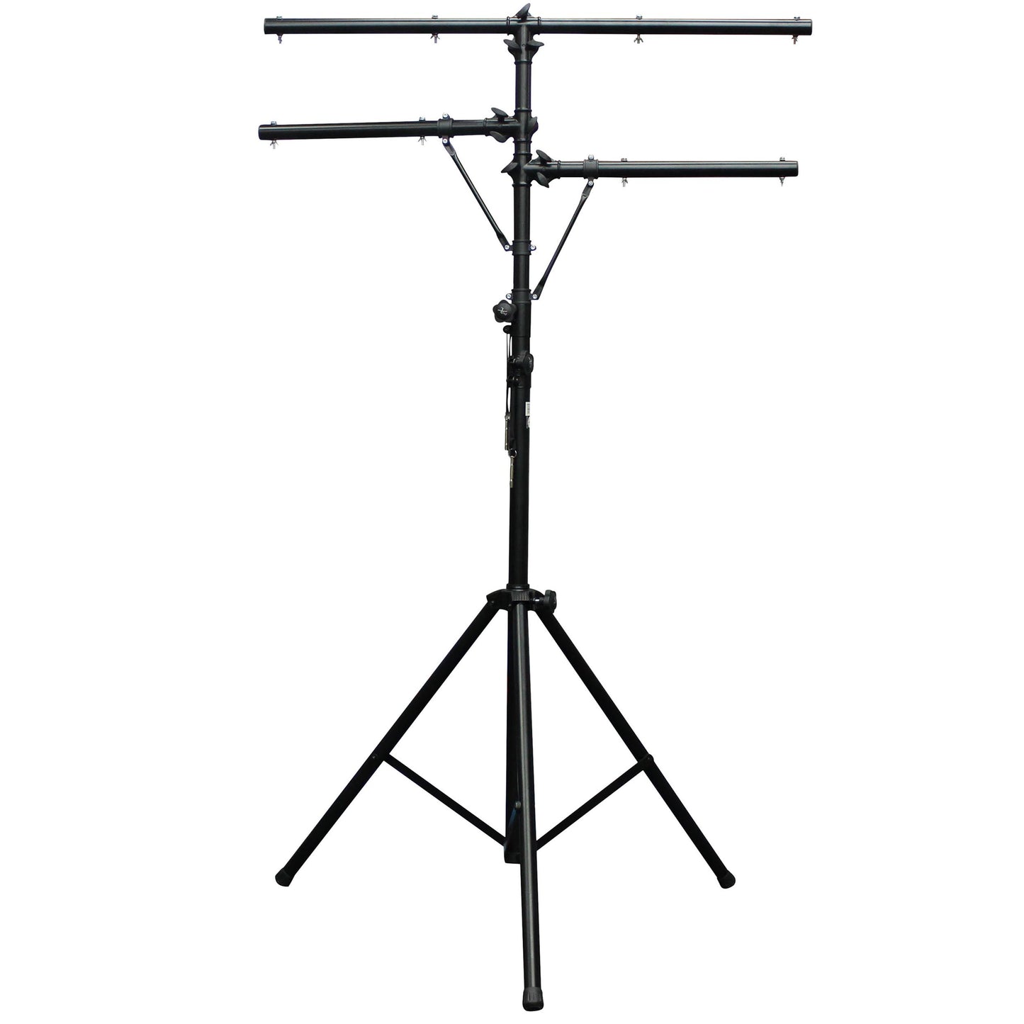 ProX Height Adjustable Lighting Stand Lightweight All-Metal DJ Stand | T-Bar with (2) Side Bars | 12 ft | 100 lbs