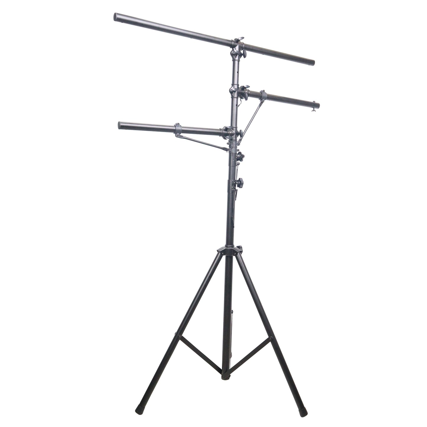 ProX Height Adjustable Lighting Stand Lightweight All-Metal DJ Stand | T-Bar with (2) Side Bars | 12 ft | 100 lbs
