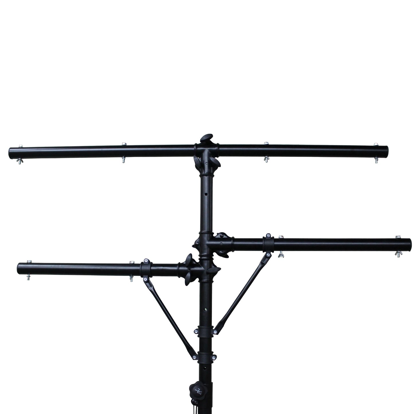 ProX Height Adjustable Lighting Stand Lightweight All-Metal DJ Stand | T-Bar with (2) Side Bars | 12 ft | 100 lbs
