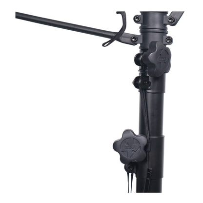 ProX Height Adjustable Lighting Stand Lightweight All-Metal DJ Stand | T-Bar with (2) Side Bars | 12 ft | 100 lbs