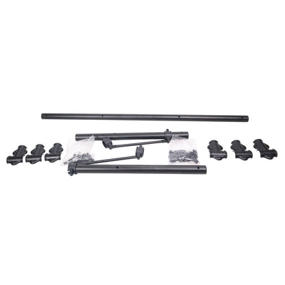 ProX Height Adjustable Lighting Stand Lightweight All-Metal DJ Stand | T-Bar with (2) Side Bars | 12 ft | 100 lbs