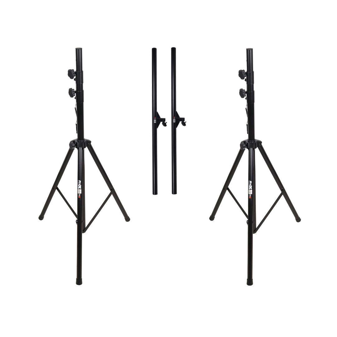 ProX Height Adjustable Lighting Stand System with Truss For DJ and Live Events | I-Beam | Manual | 12 ft