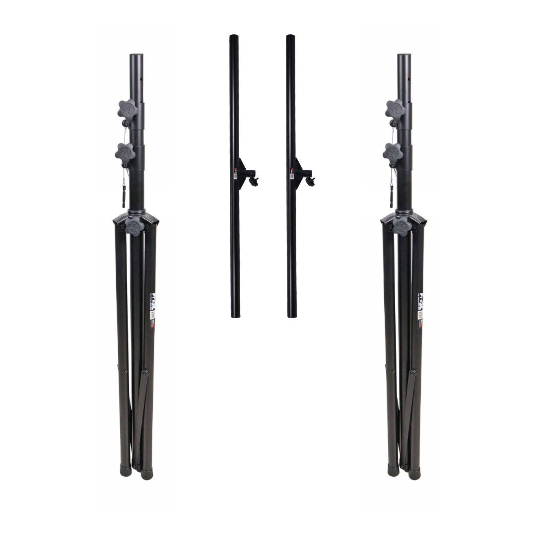 ProX Height Adjustable Lighting Stand System with Truss For DJ and Live Events | I-Beam | Manual | 12 ft