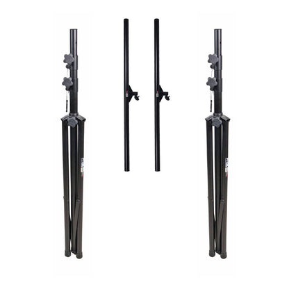ProX Height Adjustable Lighting Stand System with Truss For DJ and Live Events | I-Beam | Manual | 12 ft