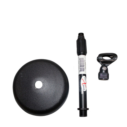 ProX Microphone Stand Compact Stable Mic Support | 6 in Round Desktop | No Boom | 8"-16"