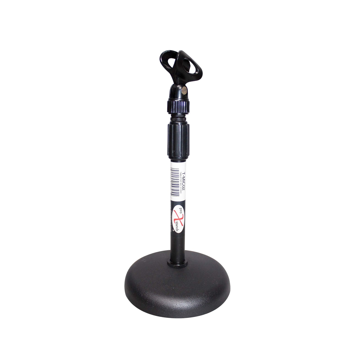 ProX Microphone Stand Compact Stable Mic Support | 6 in Round Desktop | No Boom | 8"-16"