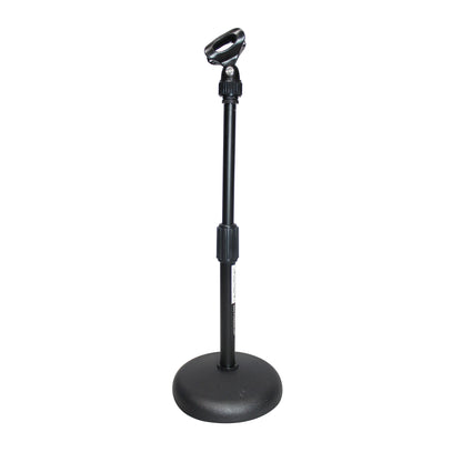 ProX Microphone Stand Compact Stable Mic Support | 6 in Round Desktop | No Boom | 8"-16"