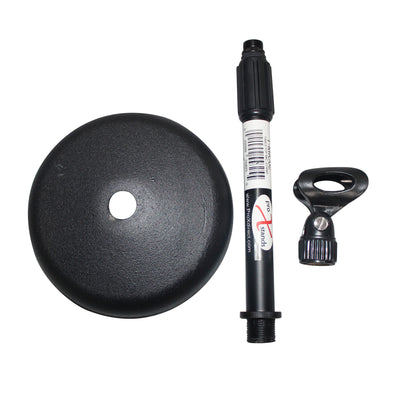 ProX Microphone Stand Compact Stable Mic Support | 6 in Round Desktop | No Boom | 8"-16"