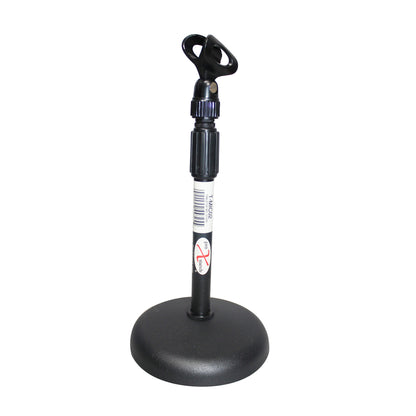 ProX Microphone Stand Compact Stable Mic Support | 6 in Round Desktop | No Boom | 8"-16"