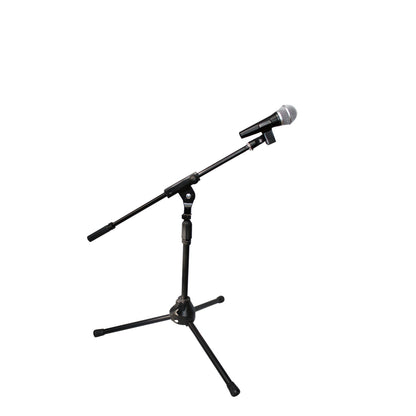 ProX Microphone Stand Compact Stable Mic Support | Tripod | 22 in Boom | 18"-28"