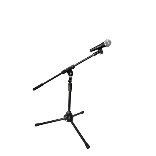 ProX Microphone Stand Compact Stable Mic Support | Tripod | 22 in Boom | 18"-28"