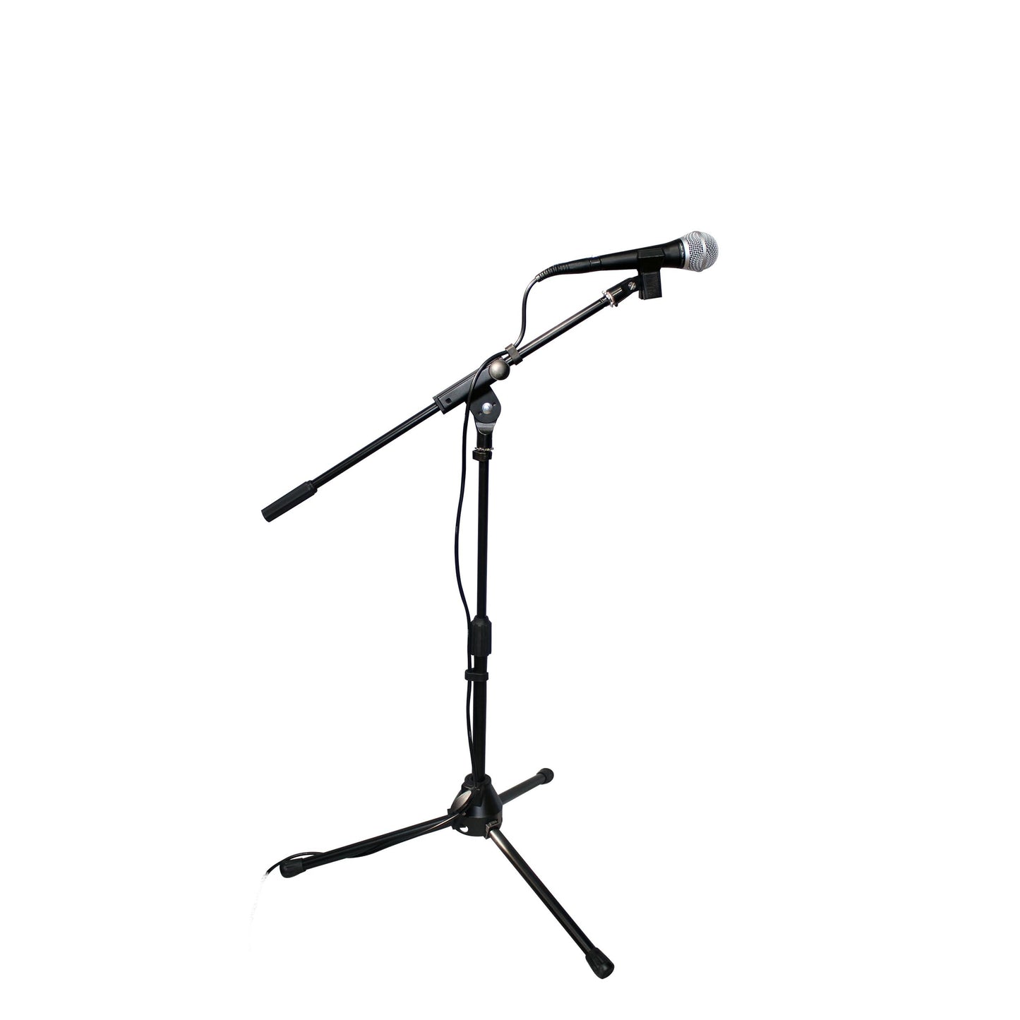 ProX Microphone Stand Compact Stable Mic Support | Tripod | 22 in Boom | 18"-28"