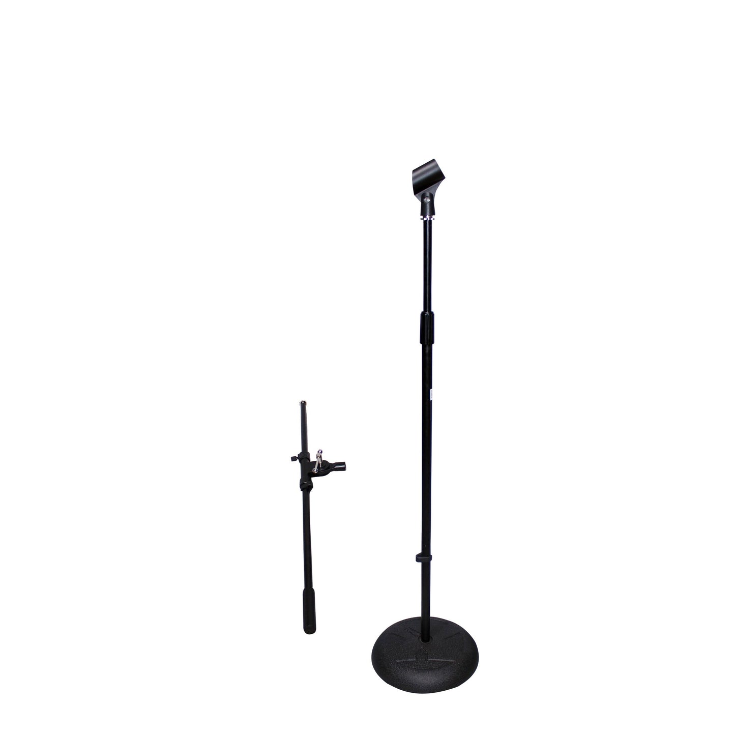 ProX Microphone Stand Compact Stable Mic Support | Round Weighted | 32 in Boom | 36"-56"