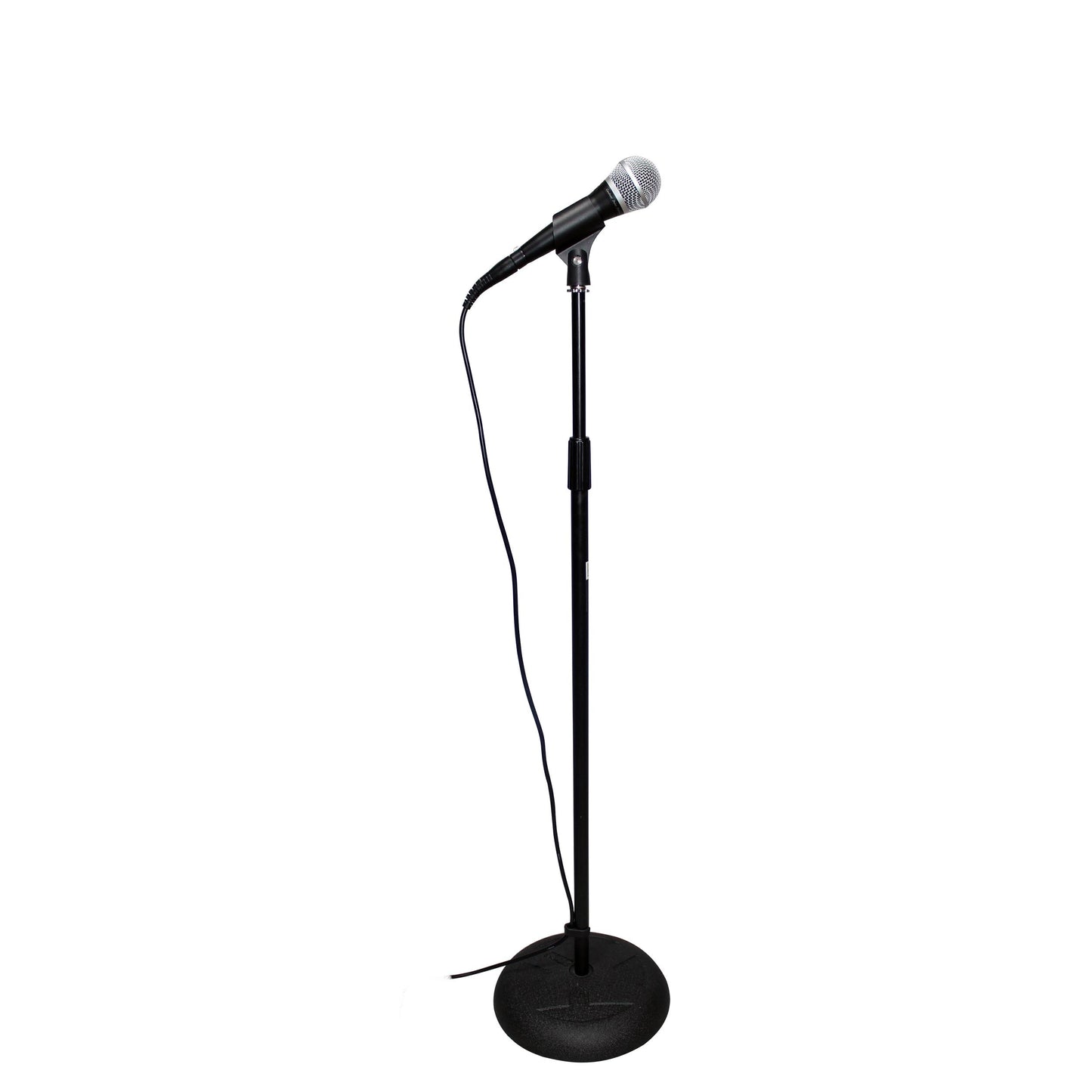 ProX Microphone Stand Compact Stable Mic Support | Round Weighted | 32 in Boom | 36"-56"