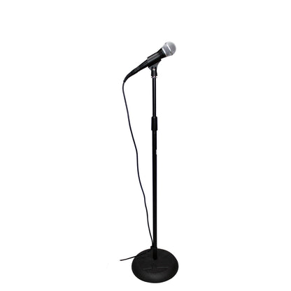 ProX Microphone Stand Compact Stable Mic Support | Round Weighted | 32 in Boom | 36"-56"