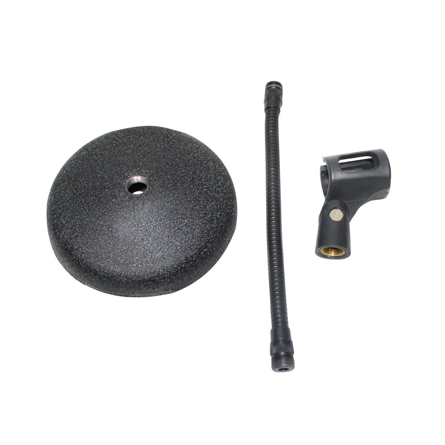 ProX Microphone Stand Compact Stable Mic Support | 6 in Round Desktop | 12 in Gooseneck | 12" Fixed