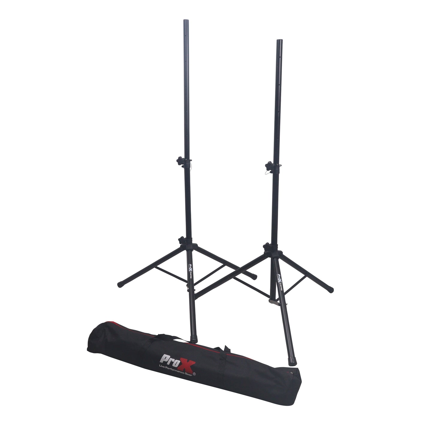ProX Heavy Duty Speaker Tripod Stand | Set of 2 With Bag | 100 lb | 44"-72"