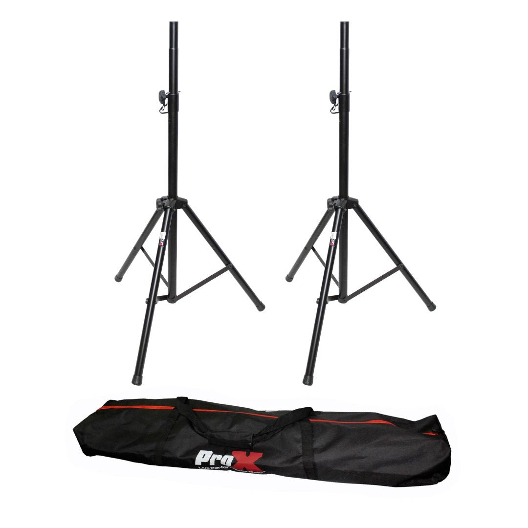 ProX Heavy Duty Speaker Tripod Stand | Set of 2 With Bag | 120 lb | 44"-72"