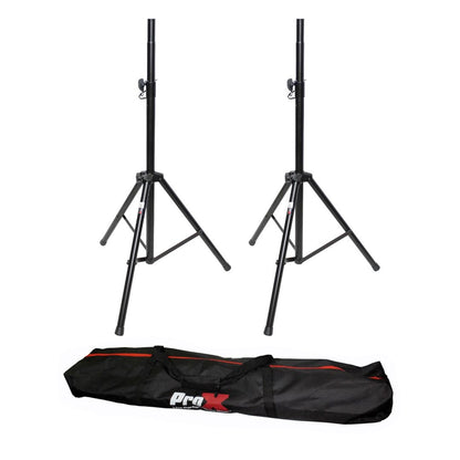 ProX Heavy Duty Speaker Tripod Stand | Set of 2 With Bag | 120 lb | 44"-72"