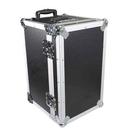 ProX Utility Trunk Storage Case ATA Road Case With Foam | Small (17 in x 24.5 in x 15 in) | Retractable | Low-Profile Recessed Wheels