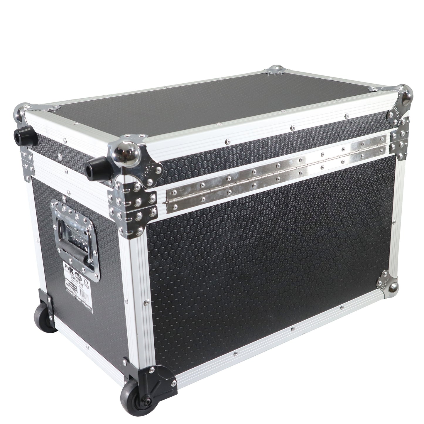 ProX Utility Trunk Storage Case ATA Road Case With Foam | Small (17 in x 24.5 in x 15 in) | Retractable | Low-Profile Recessed Wheels