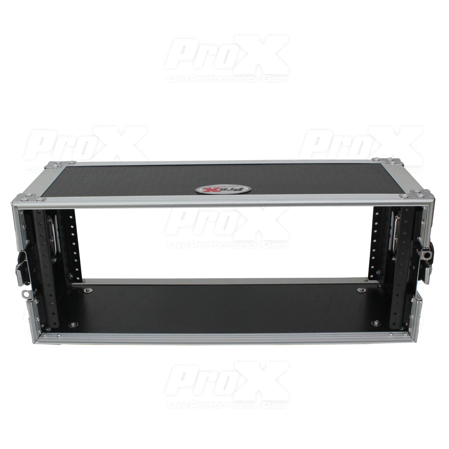 ProX Deluxe Effects Rack Case 4U Portable Flight Rack With Handle | 7 in