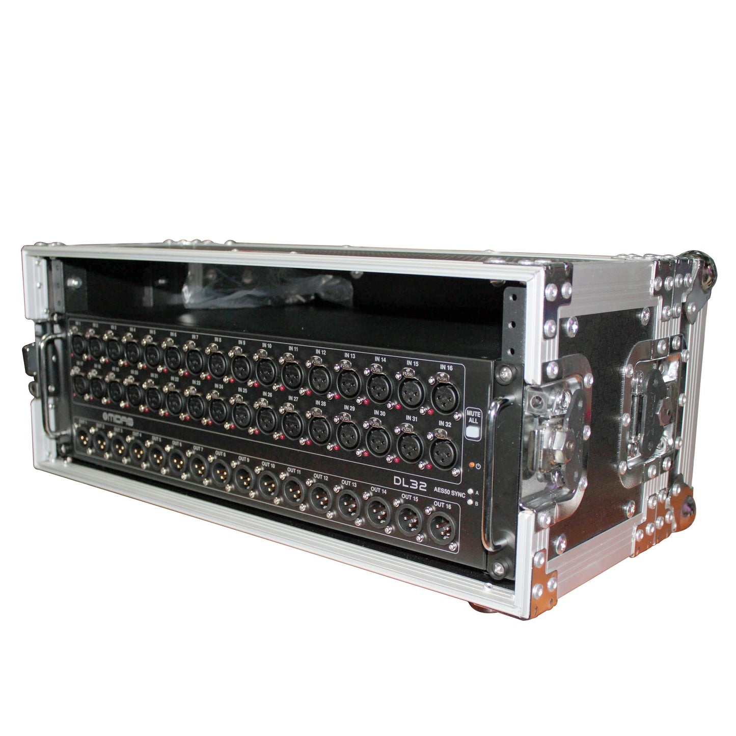 ProX Deluxe Effects Rack Case 4U Portable Flight Rack With Handle | 7 in