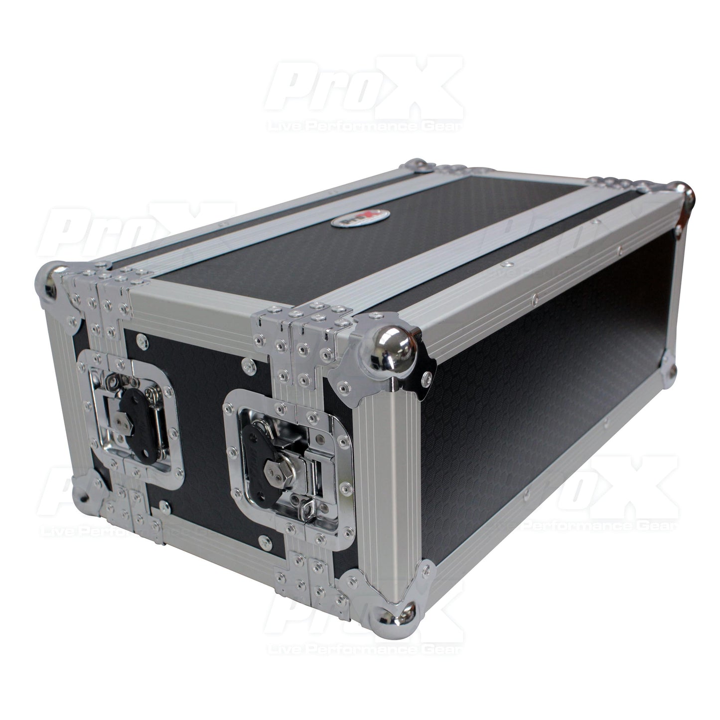 ProX Deluxe Effects Rack Case 4U Portable Flight Rack With Handle | 7 in