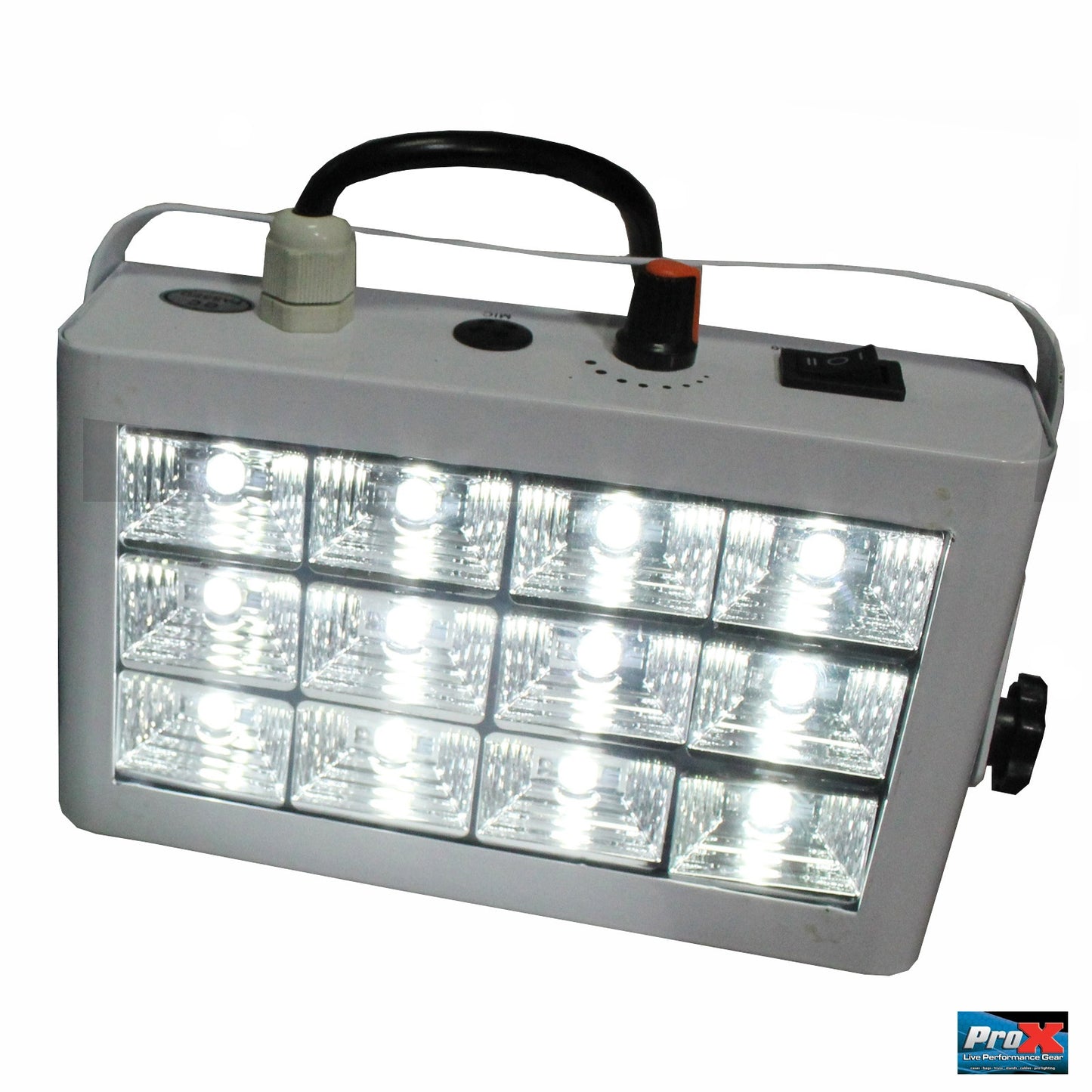ProX Palm Sized Aletta LED Strobe Light Compact Auto Strobe | White