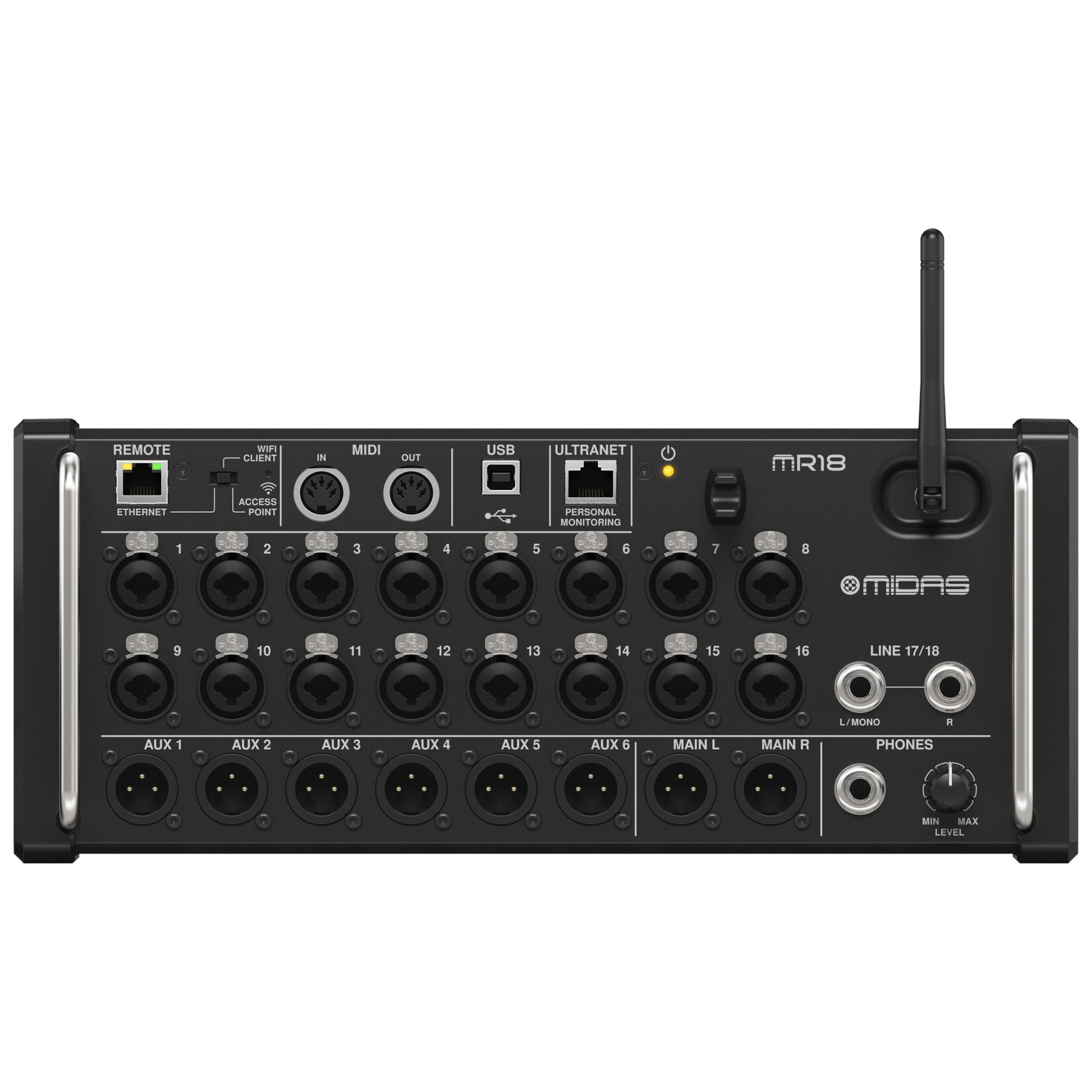 Midas MR18 18-Channel Portable Digital Mixer front