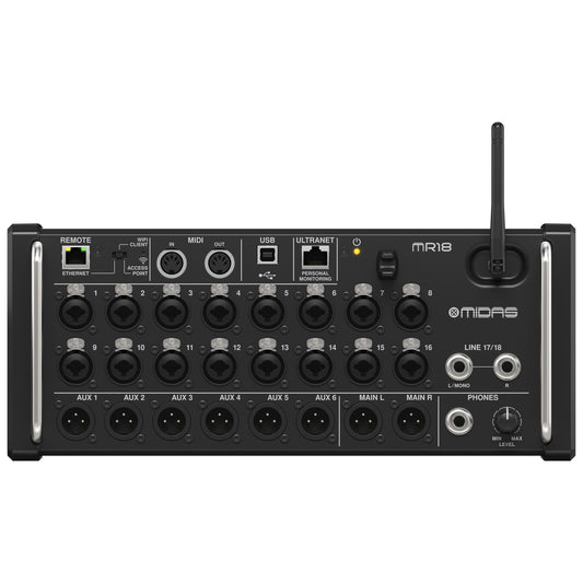 Midas MR18 18-Channel Portable Digital Mixer front