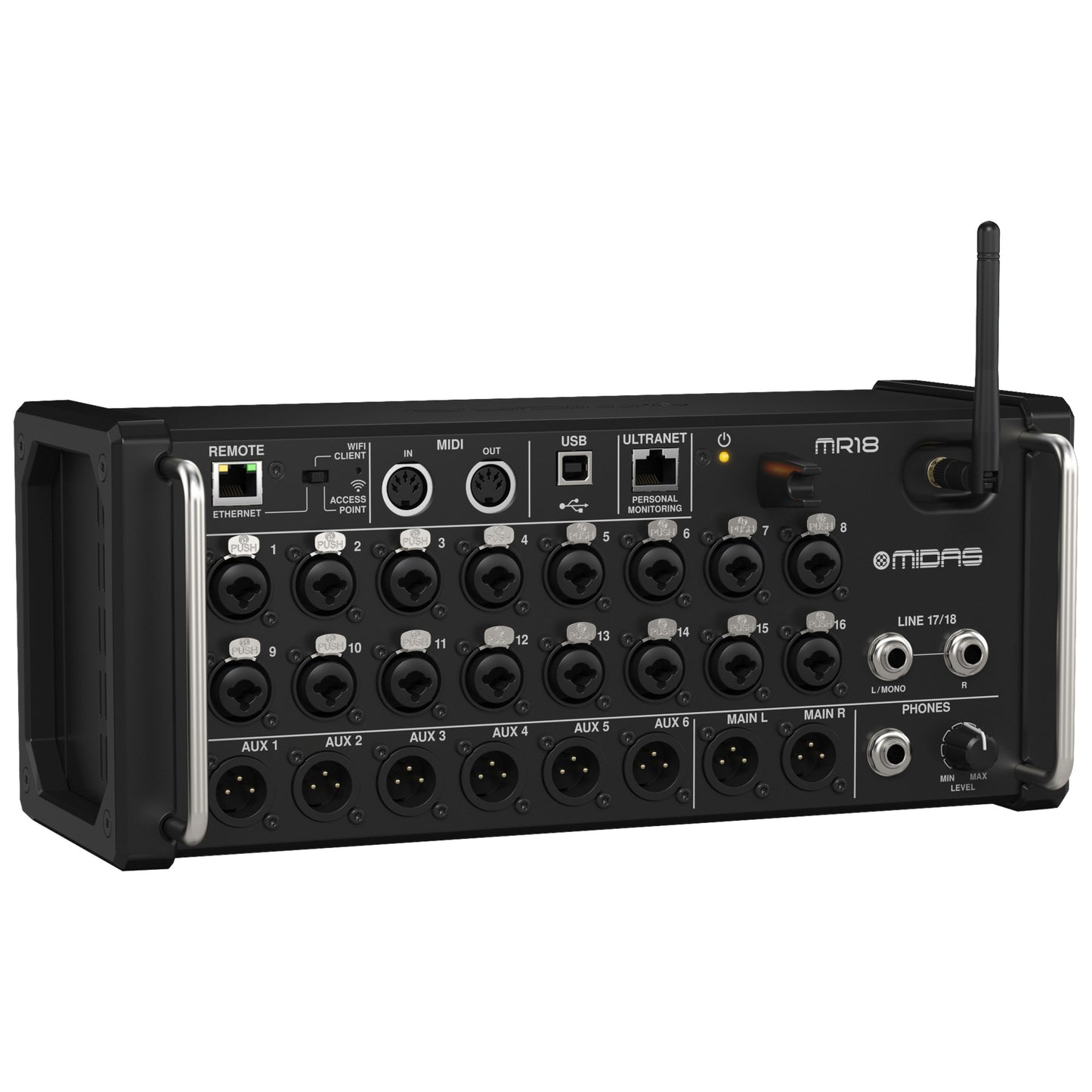 Midas MR18 18-Channel Portable Digital Mixer right