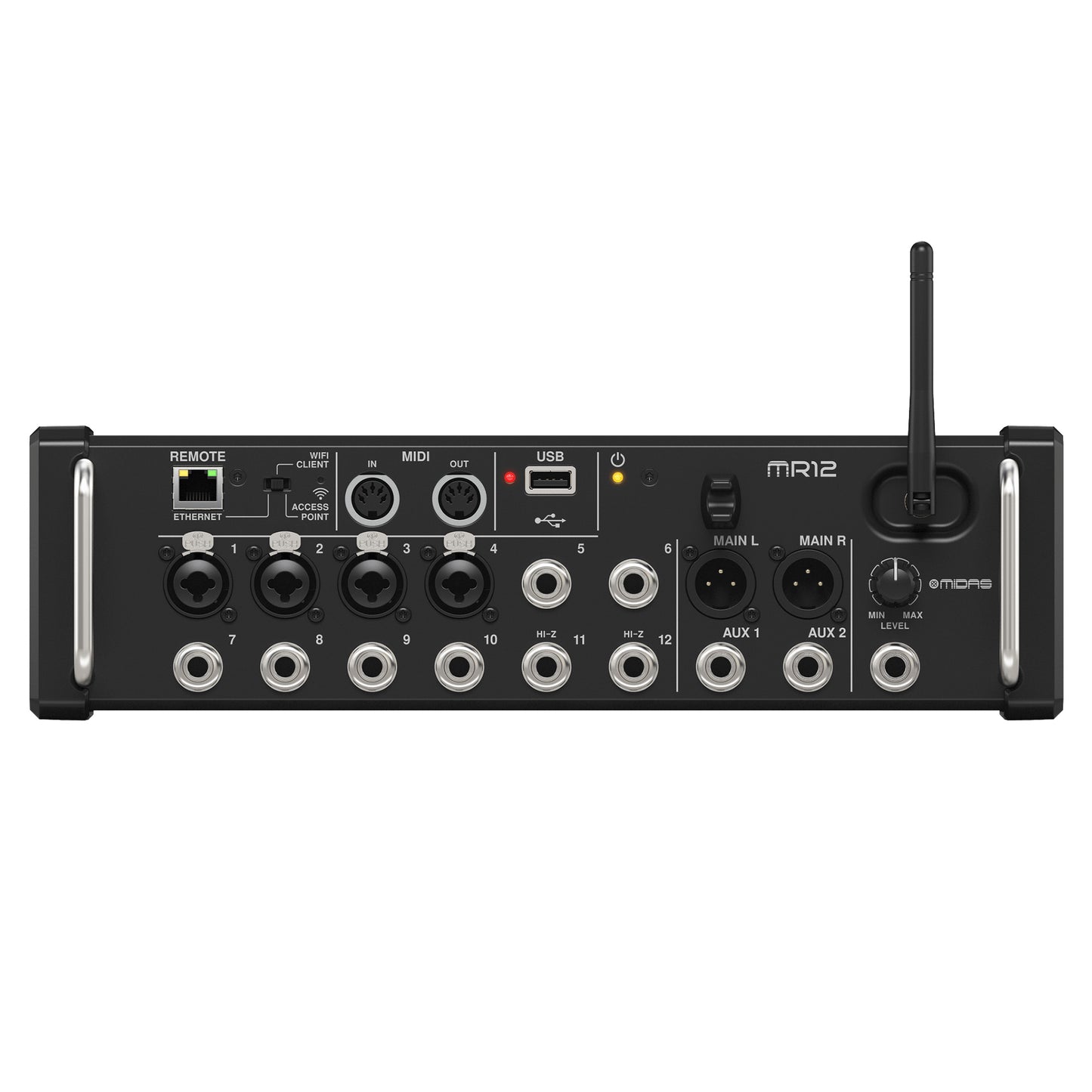 Midas MR12 12-Channel Portable Digital Mixer front