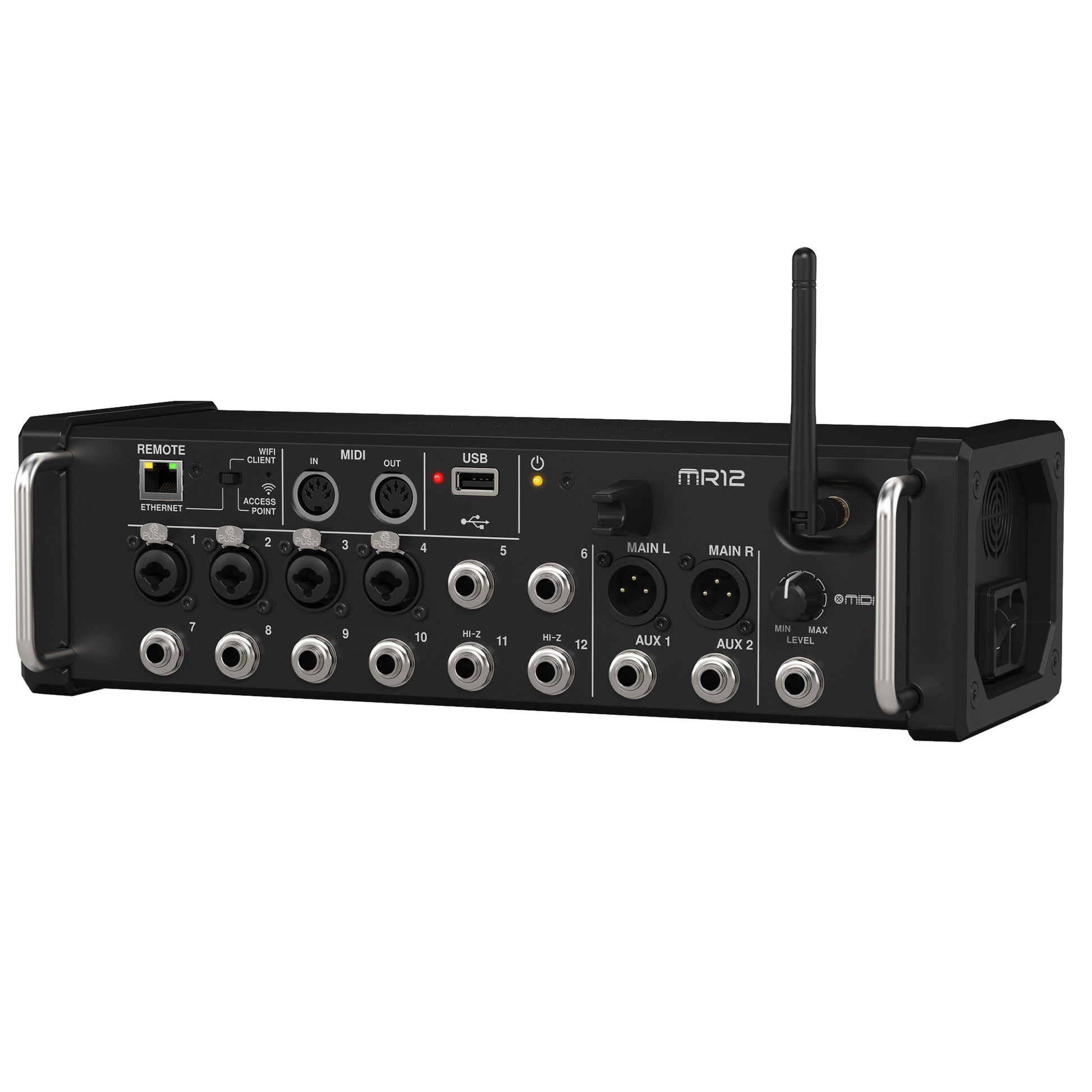 Midas MR12 12-Channel Portable Digital Mixer left