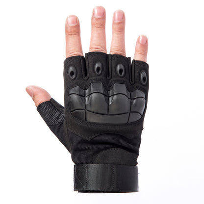 ProX X-GRIPZ Hard Rubber Knuckle Fingerless Gloves for Truss