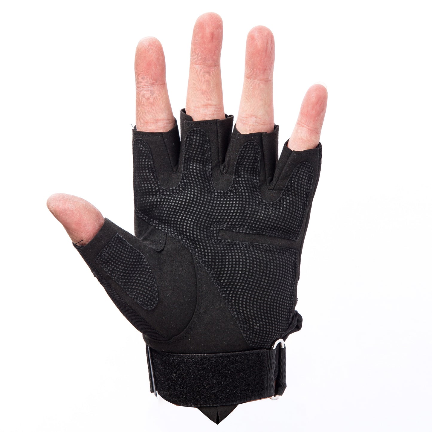 ProX X-GRIPZ Hard Rubber Knuckle Fingerless Gloves for Truss