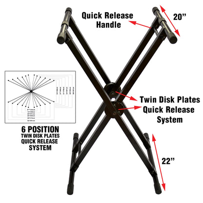 ProX X-KSD200 Double X-Style DJ and Keyboard Stand