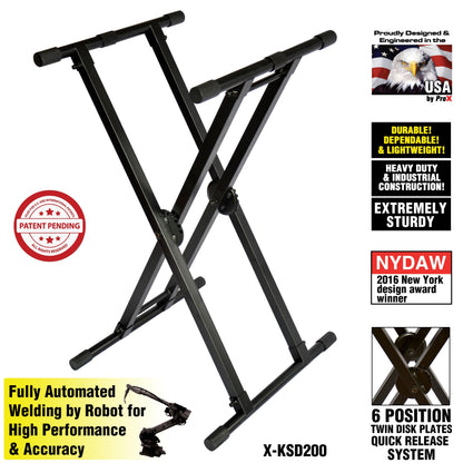 ProX X-KSD200 Double X-Style DJ and Keyboard Stand