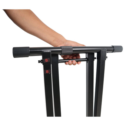 ProX Keyboard Stand Accessories Steel Mesh Work Surface | X-Style Stand with Dual-Locking