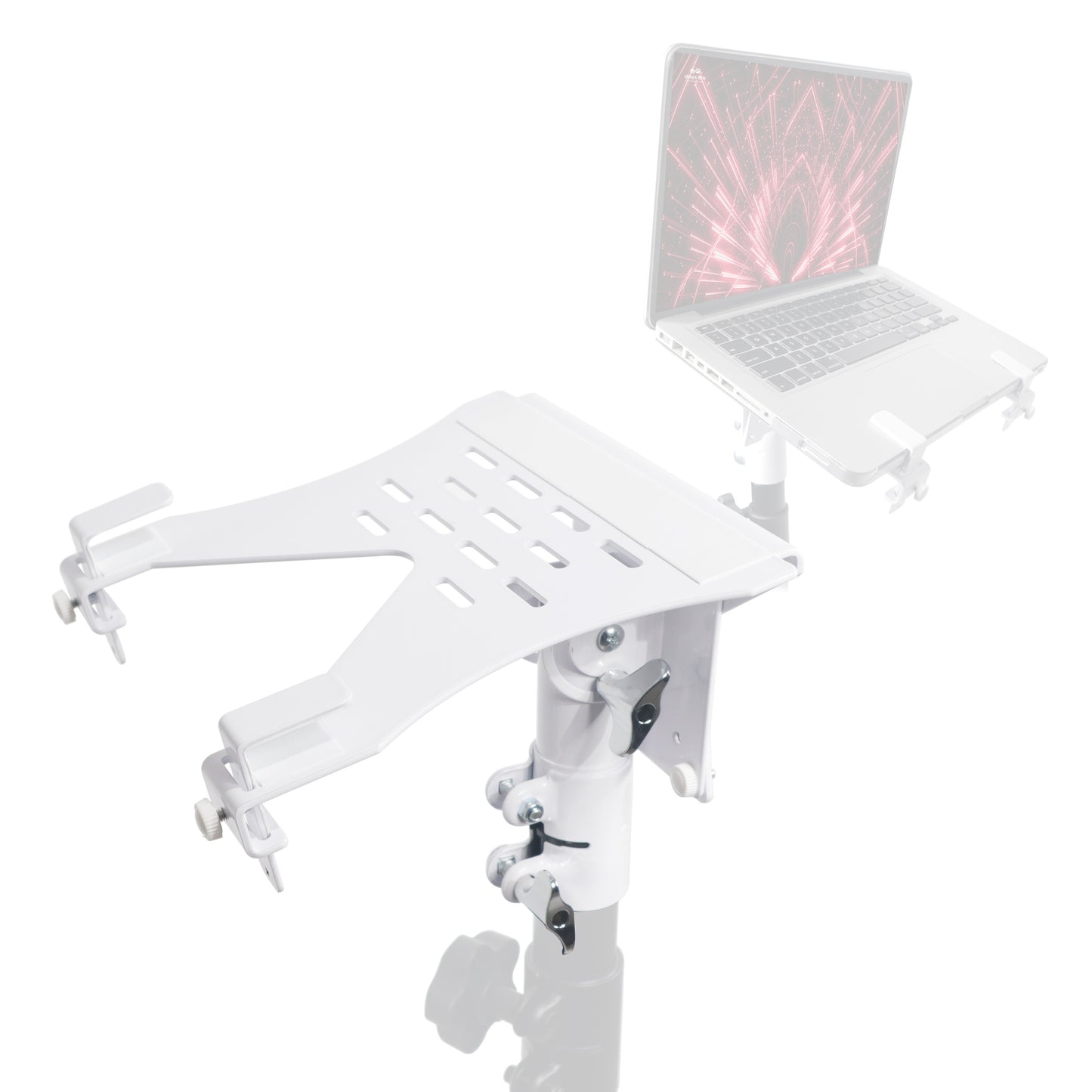 ProX Universal Laptop Tray + VESA Monitor Mounting Bracket for Stands | White